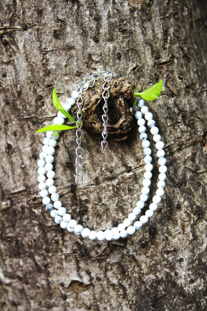 Howlite 4mm Anklets