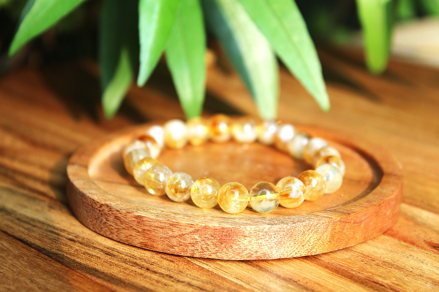 AAA Brazilian Citrine Bracelet with Free Selenite Tumble
