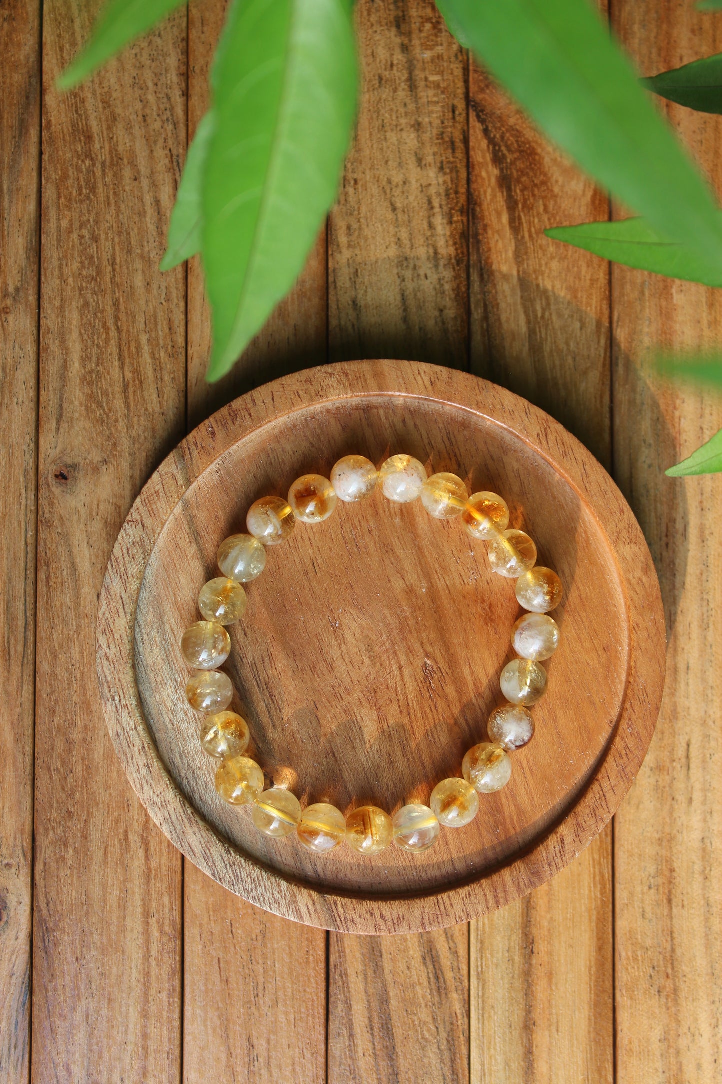 AAA Brazilian Citrine Bracelet with Free Selenite Tumble