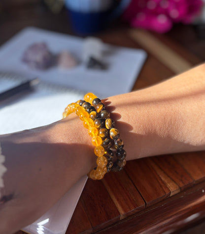 Solara Bracelet Stack with free Selenite Tumble