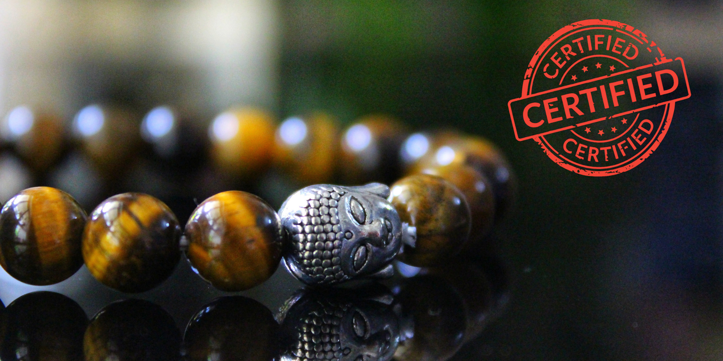 Tiger's Eye Bracelet with Free Selenite Tumble
