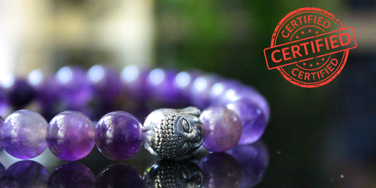 Amethyst Bracelet with free Selenite Tumble