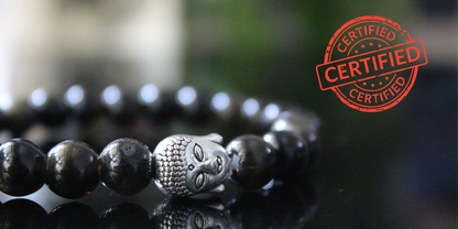 Black Obsidian Bracelet with free Selenite Tumble
