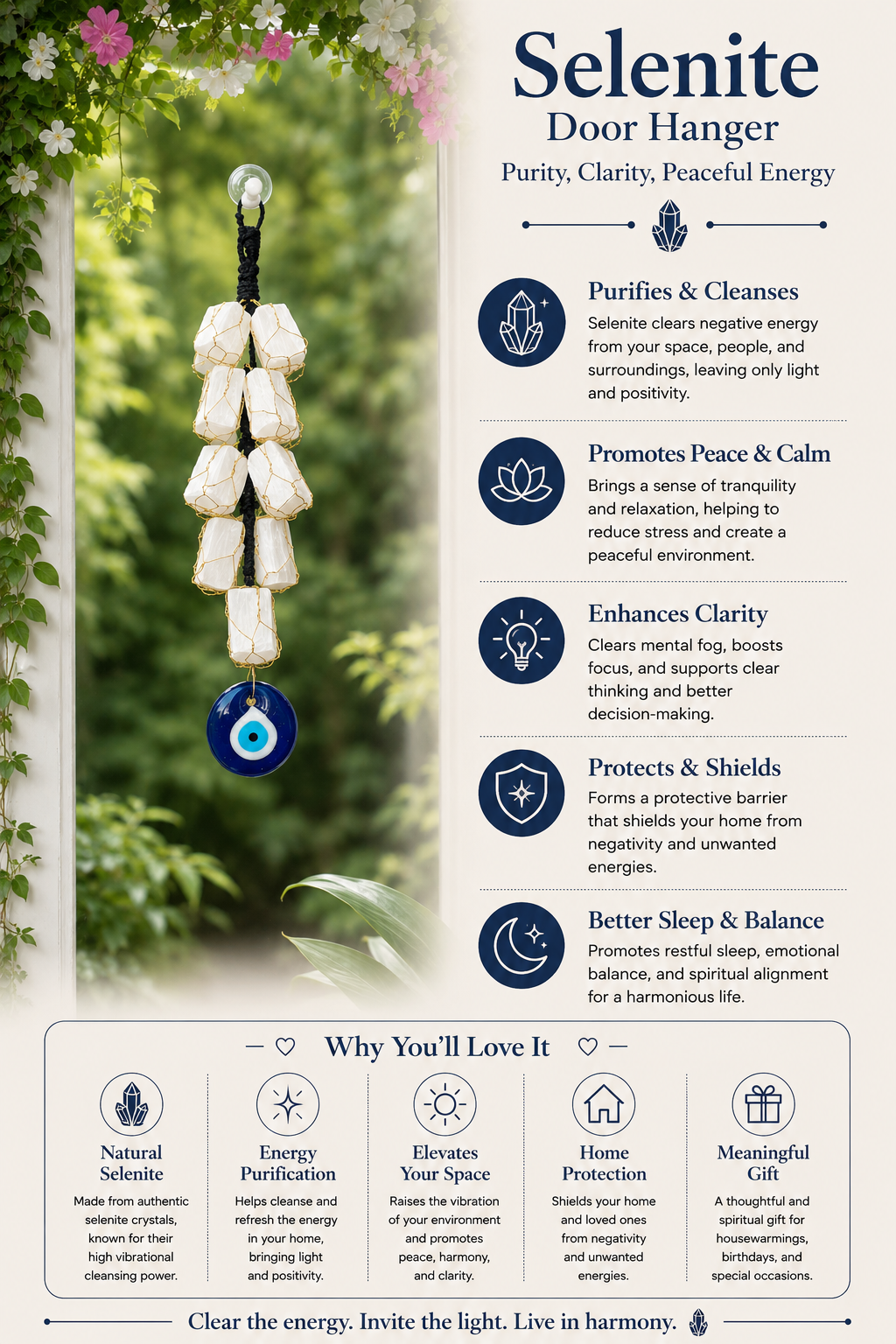 Selenite Door Hangers