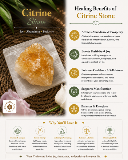 Women's Citrine Chips Bracelet with Free Selenite Tumble