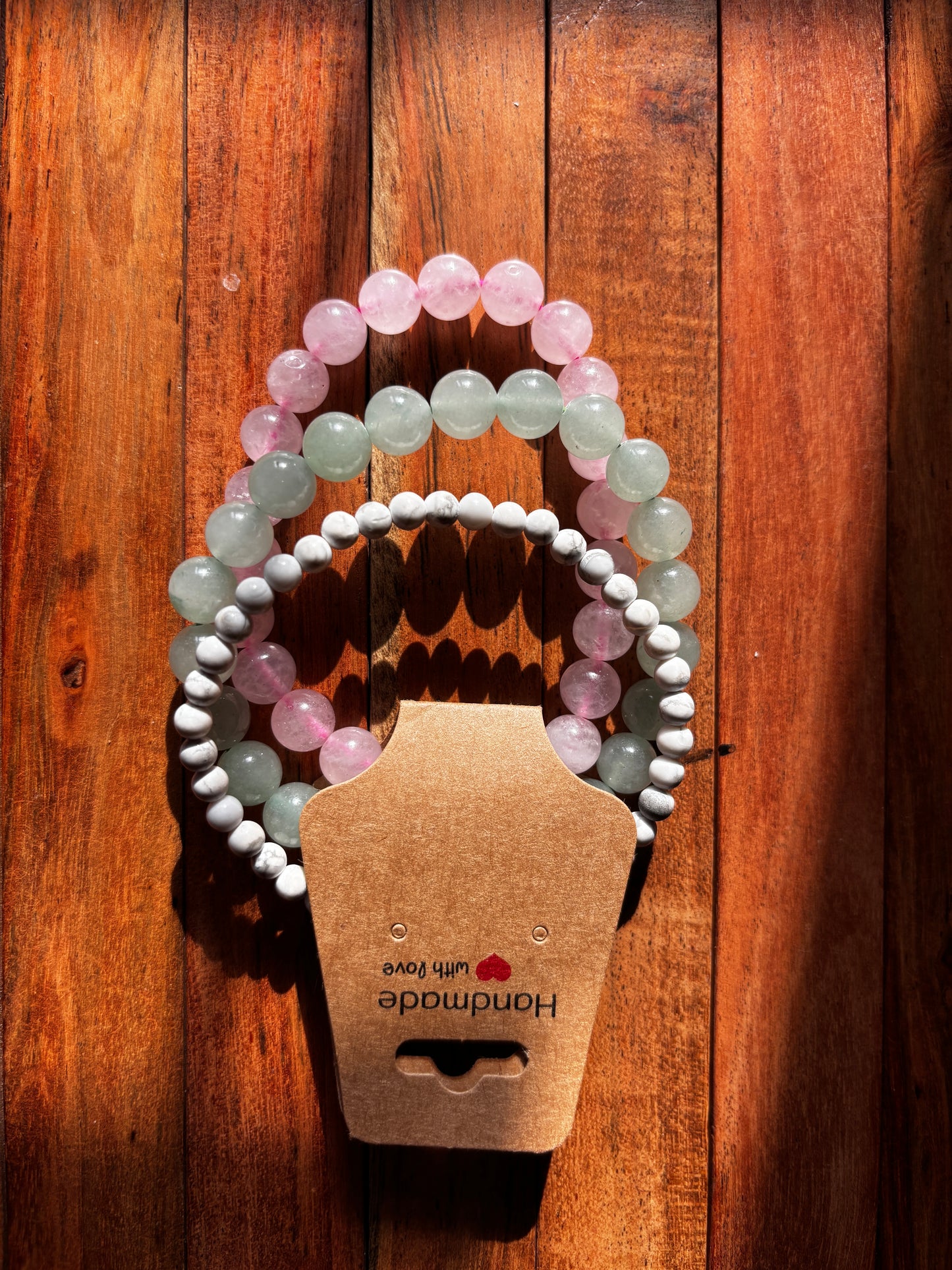 Elara Bracelet Stack with free Selenite Tumble