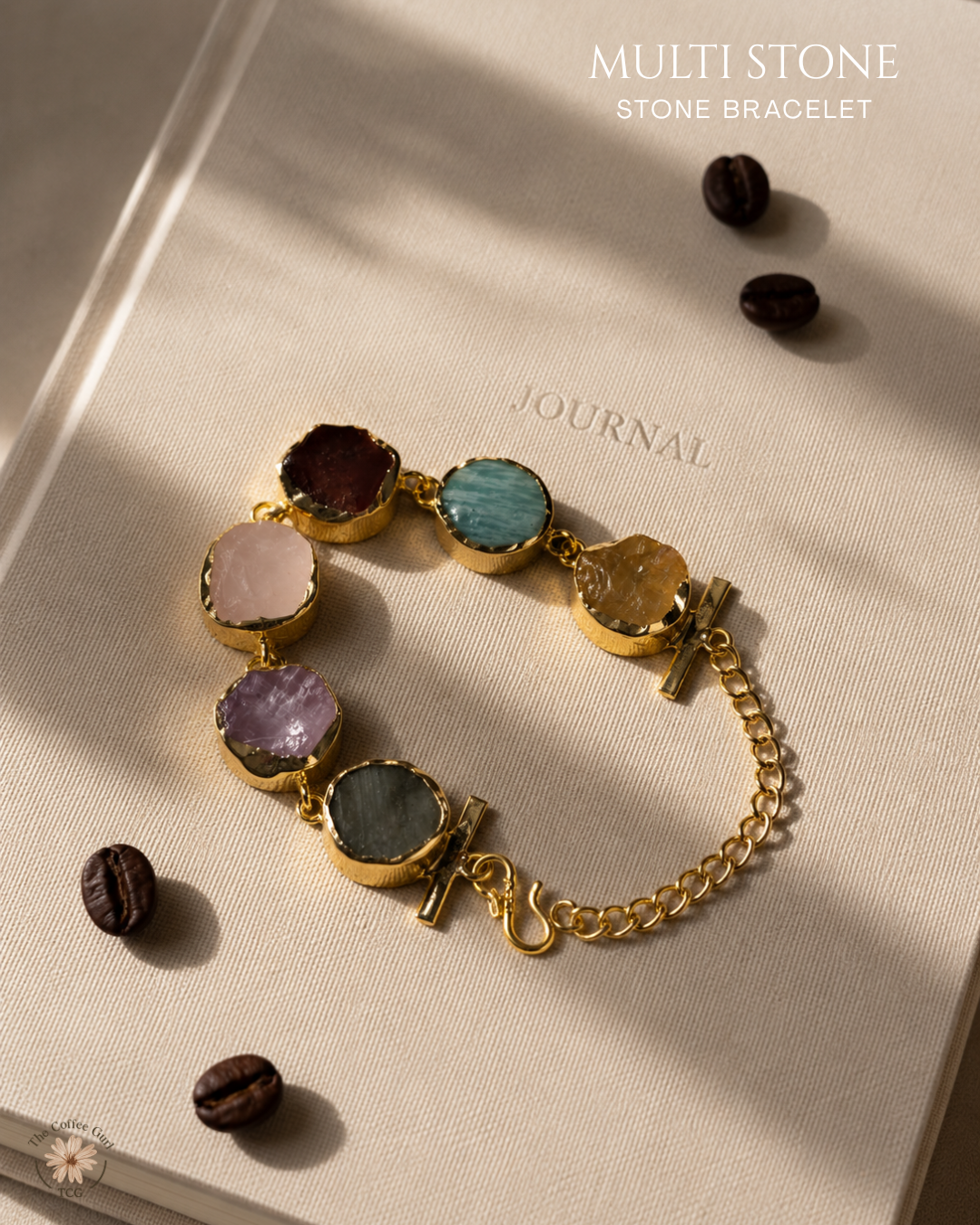 Multi Stone Bracelet- Golden Collection