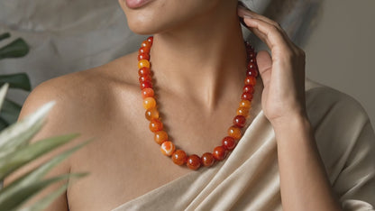 Carnelian Crystal Necklace for Women