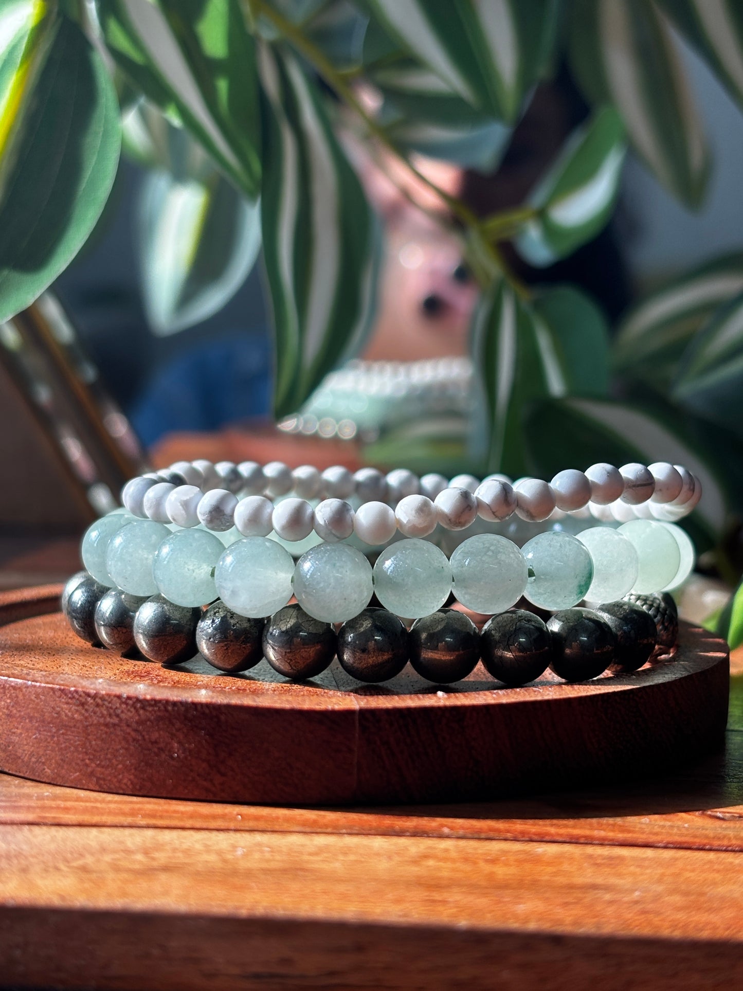 Prospera Bracelet Stack with free Selenite Tumble