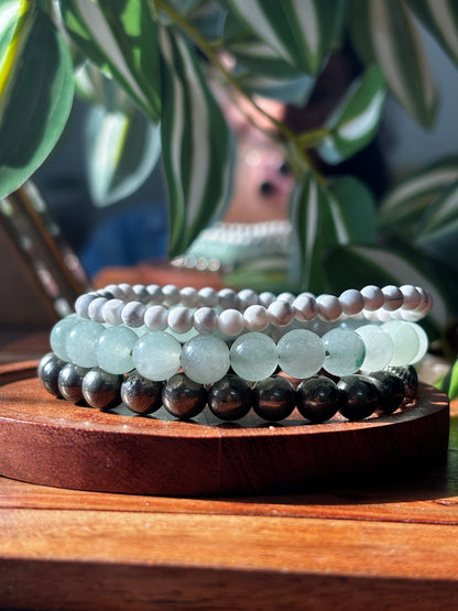 Prospera Bracelet Stack with free Selenite Tumble