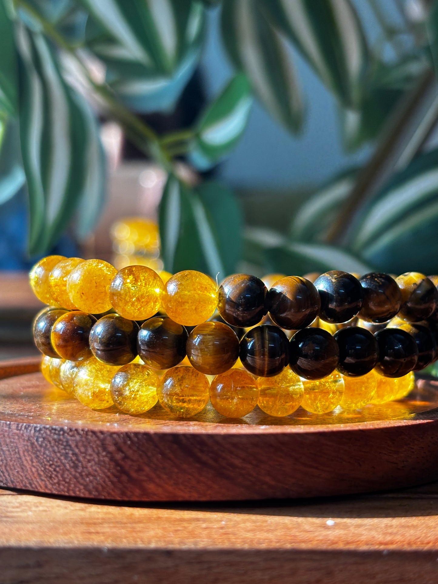Solara Bracelet Stack with free Selenite Tumble