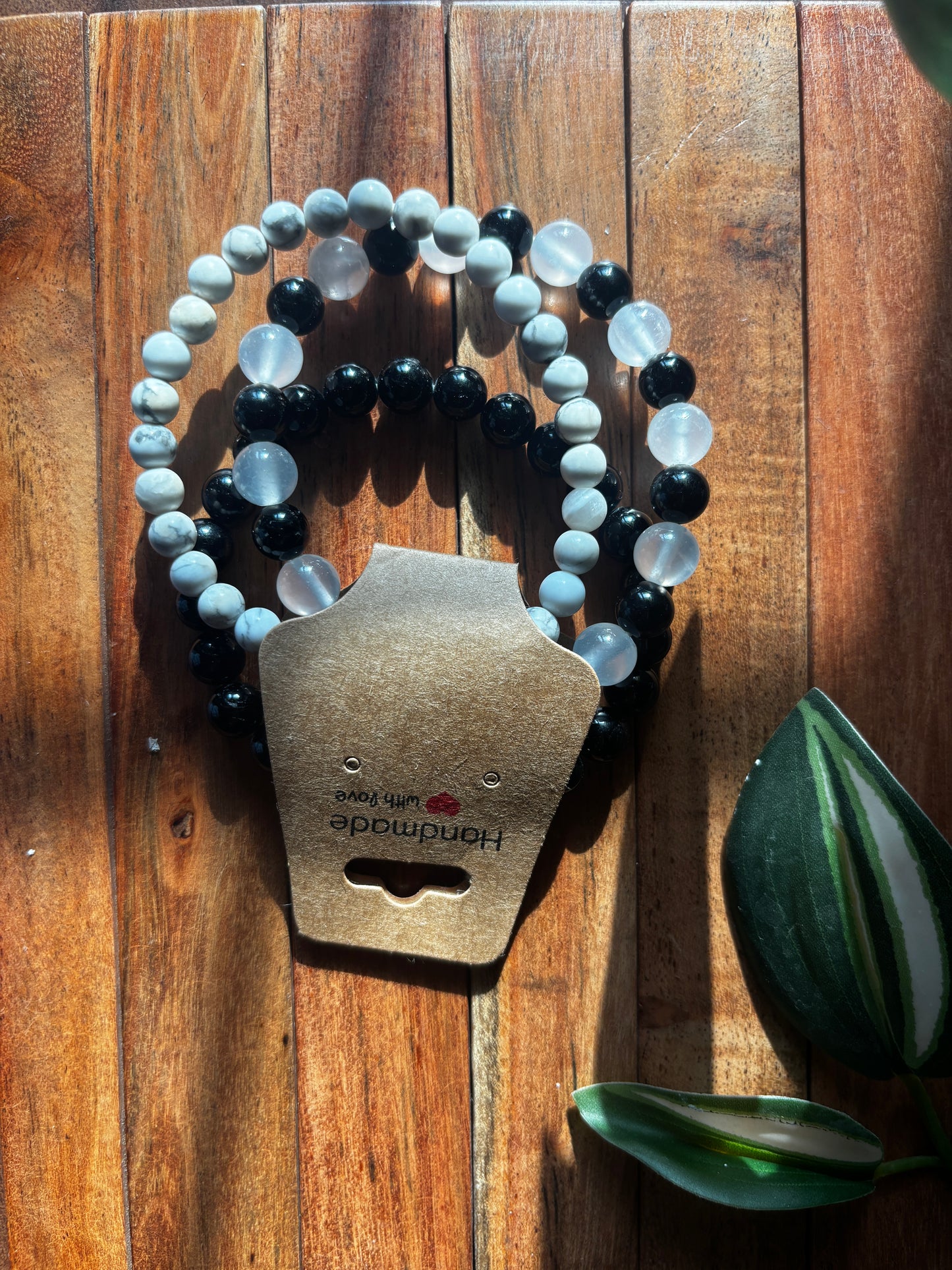 Zenora Bracelet Stack with Free Selenite Tumble