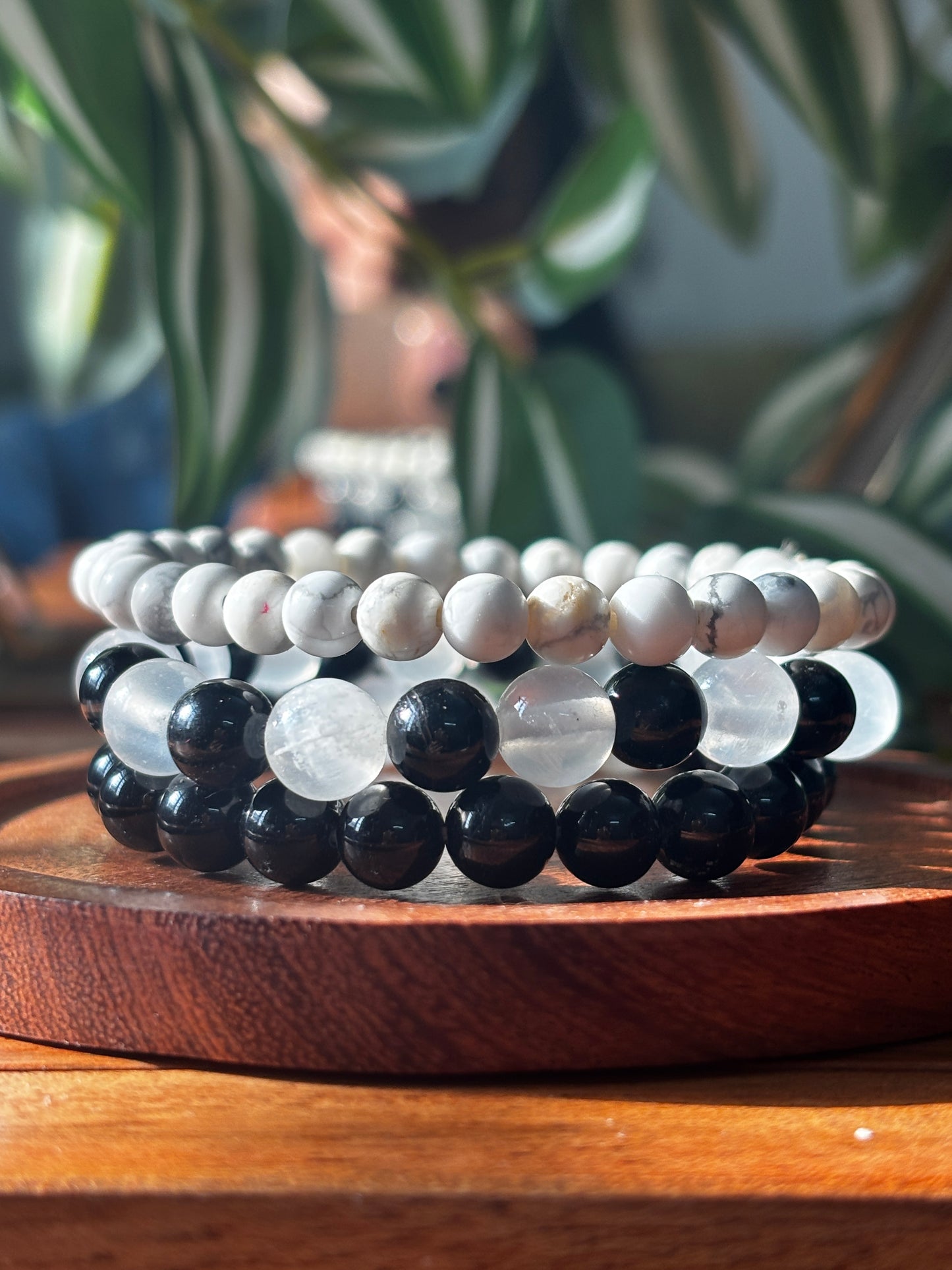 Zenora Bracelet Stack with Free Selenite Tumble